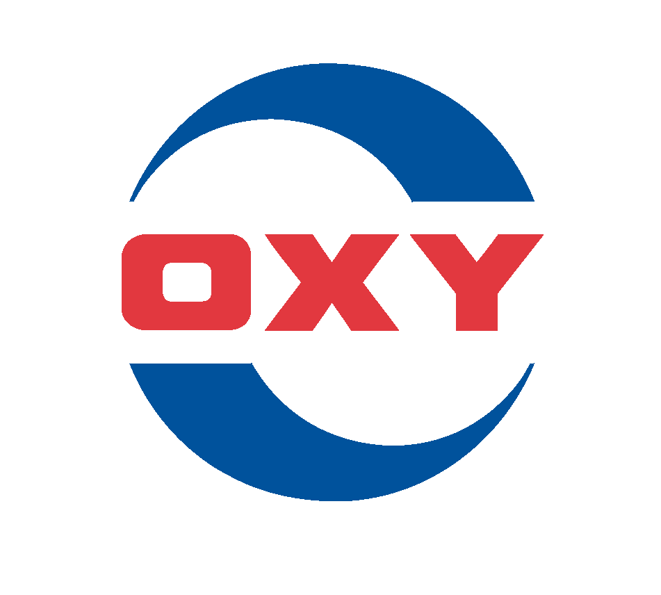 oxy logo in blue swoosh
