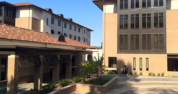 Photo of the Cypress Hall courtyard.