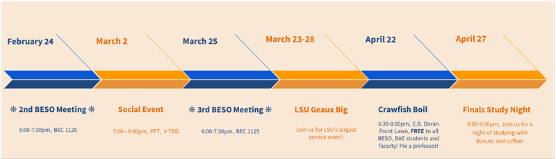 BESO spring 2026 events