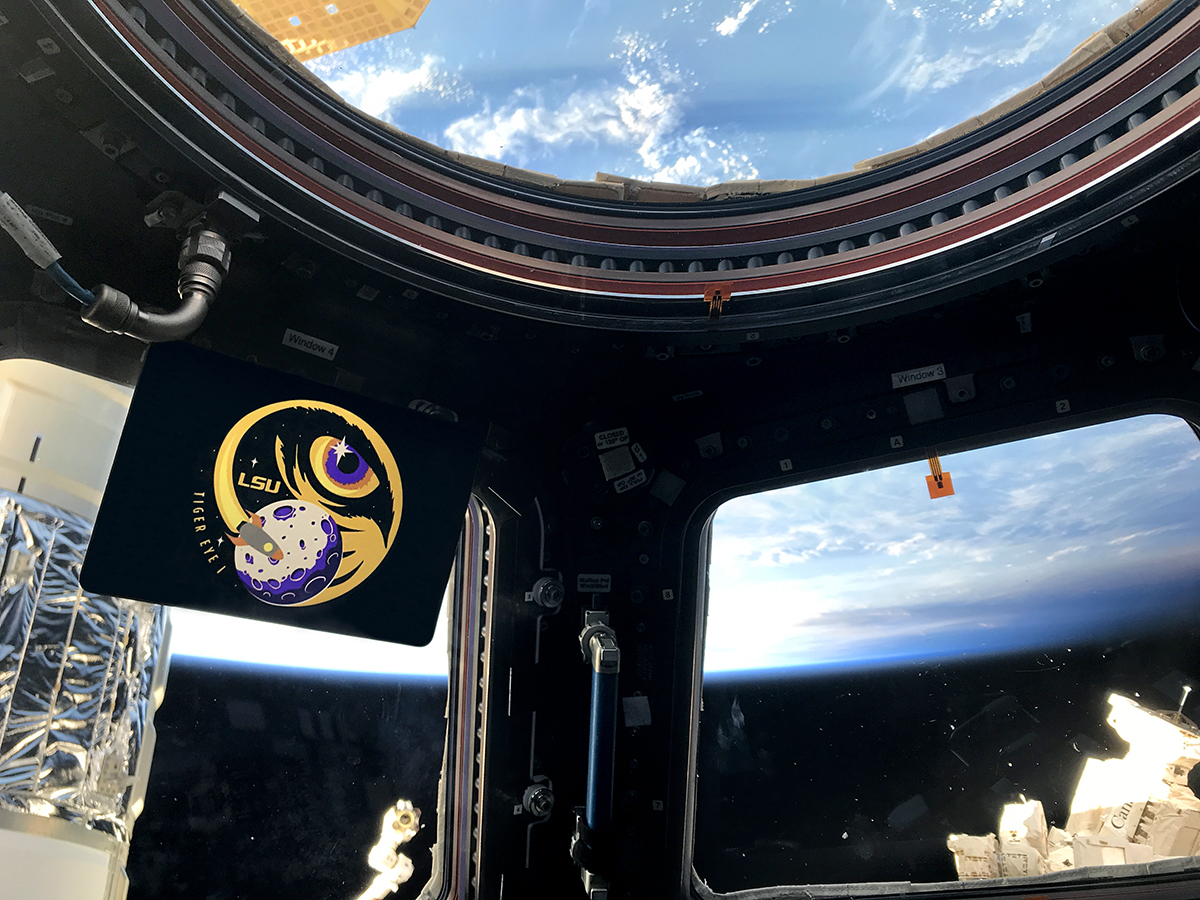 Tiger Eye 1 mission logo displayed at the International Space Station
