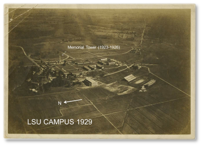 Figure 3. Aerial photo of LSU campus in 1929.