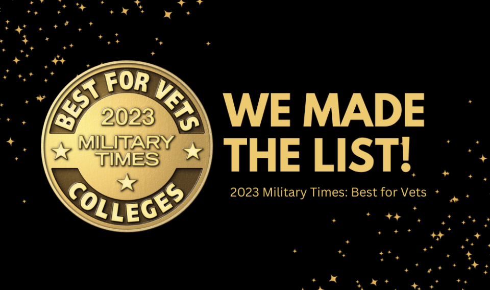 We Made the List! Best for Vets 2023 Colleges